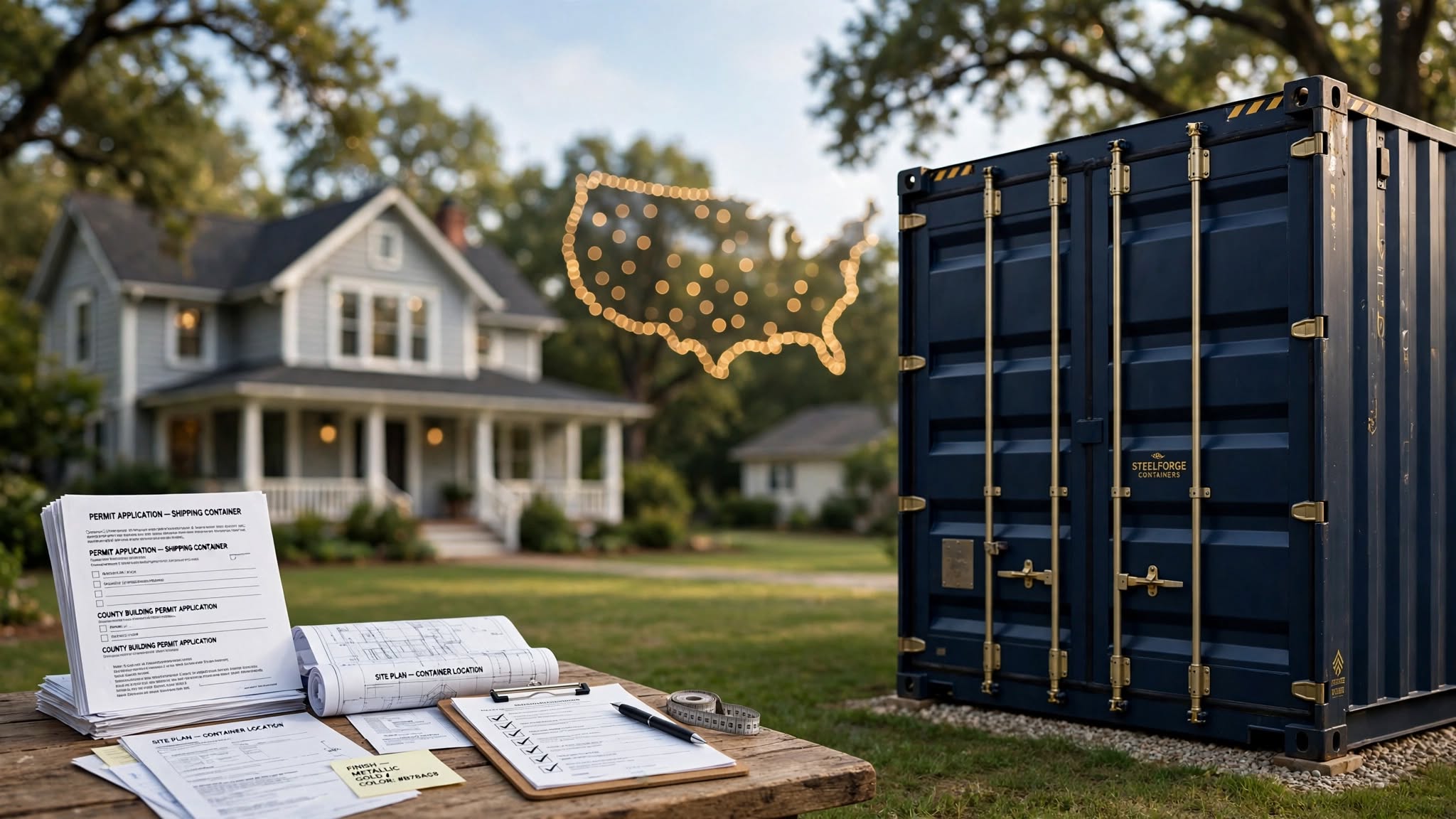 Do you need a permit for a shipping container on your property? A state-by-state overview