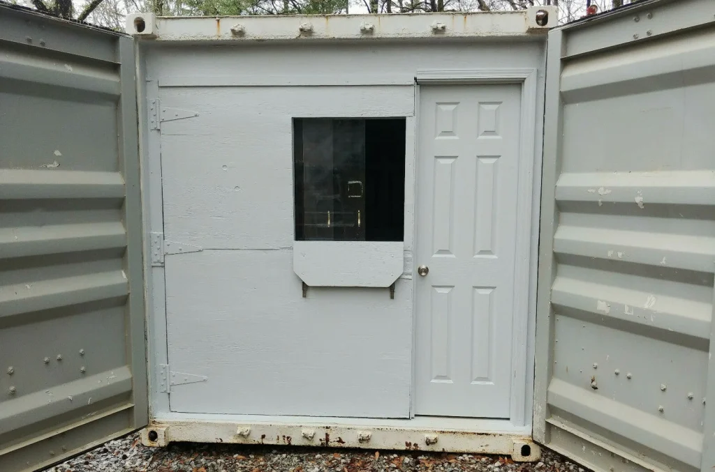 40 ft Container Shop – Climate Controlled Office + Inventory Storage / Racking — view 13