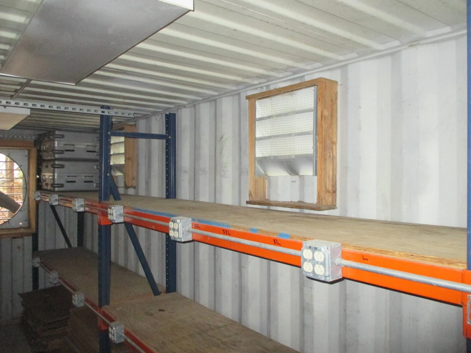 40 ft Container Shop – Climate Controlled Office + Inventory Storage / Racking — view 4