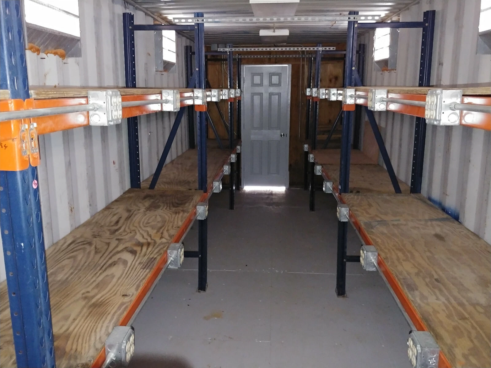 40 ft Container Shop – Climate Controlled Office + Inventory Storage / Racking — view 5