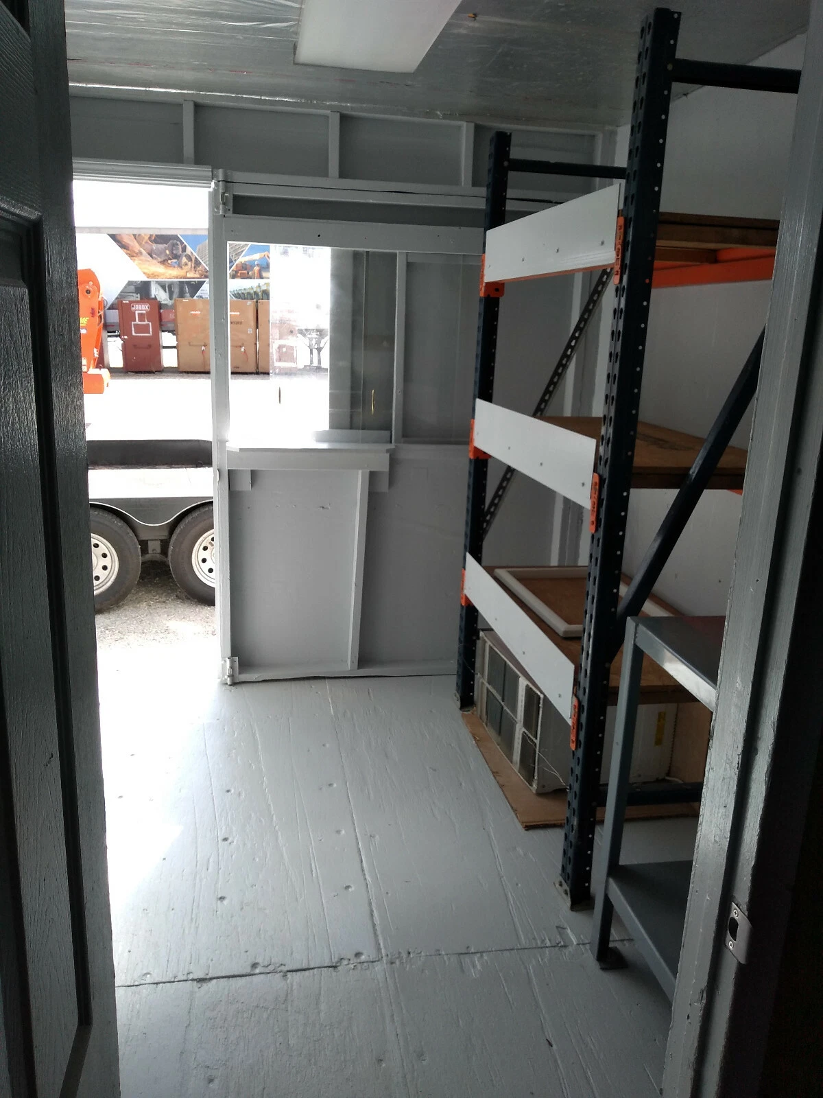 40 ft Container Shop – Climate Controlled Office + Inventory Storage / Racking — view 7
