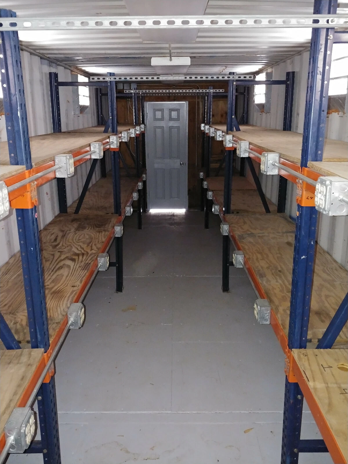 40 ft Container Shop – Climate Controlled Office + Inventory Storage / Racking — view 9