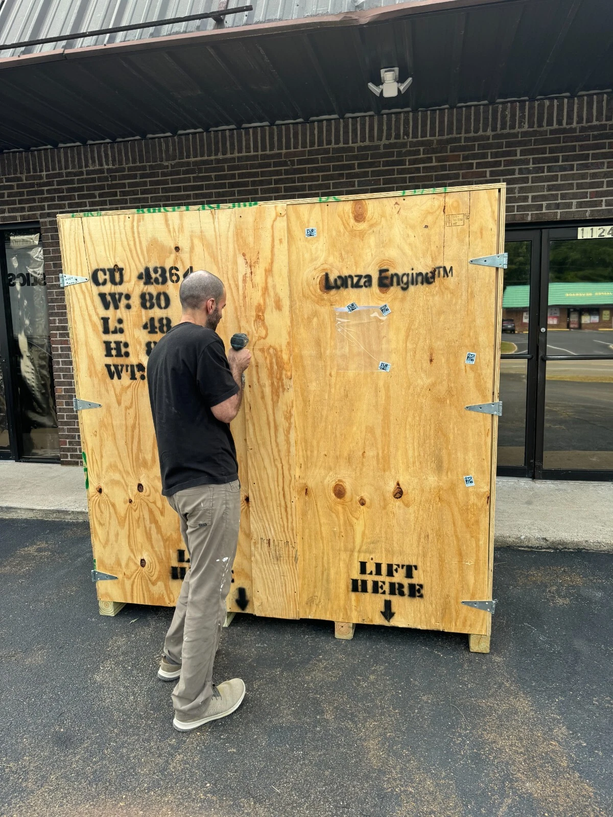 Heavy Duty Wood Shipping Crate – 80″ x 48″ x 82″ — view 2