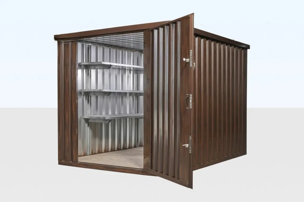 Wood-Effect Flat Packed Storage Container 2M X 2.1M — view 3