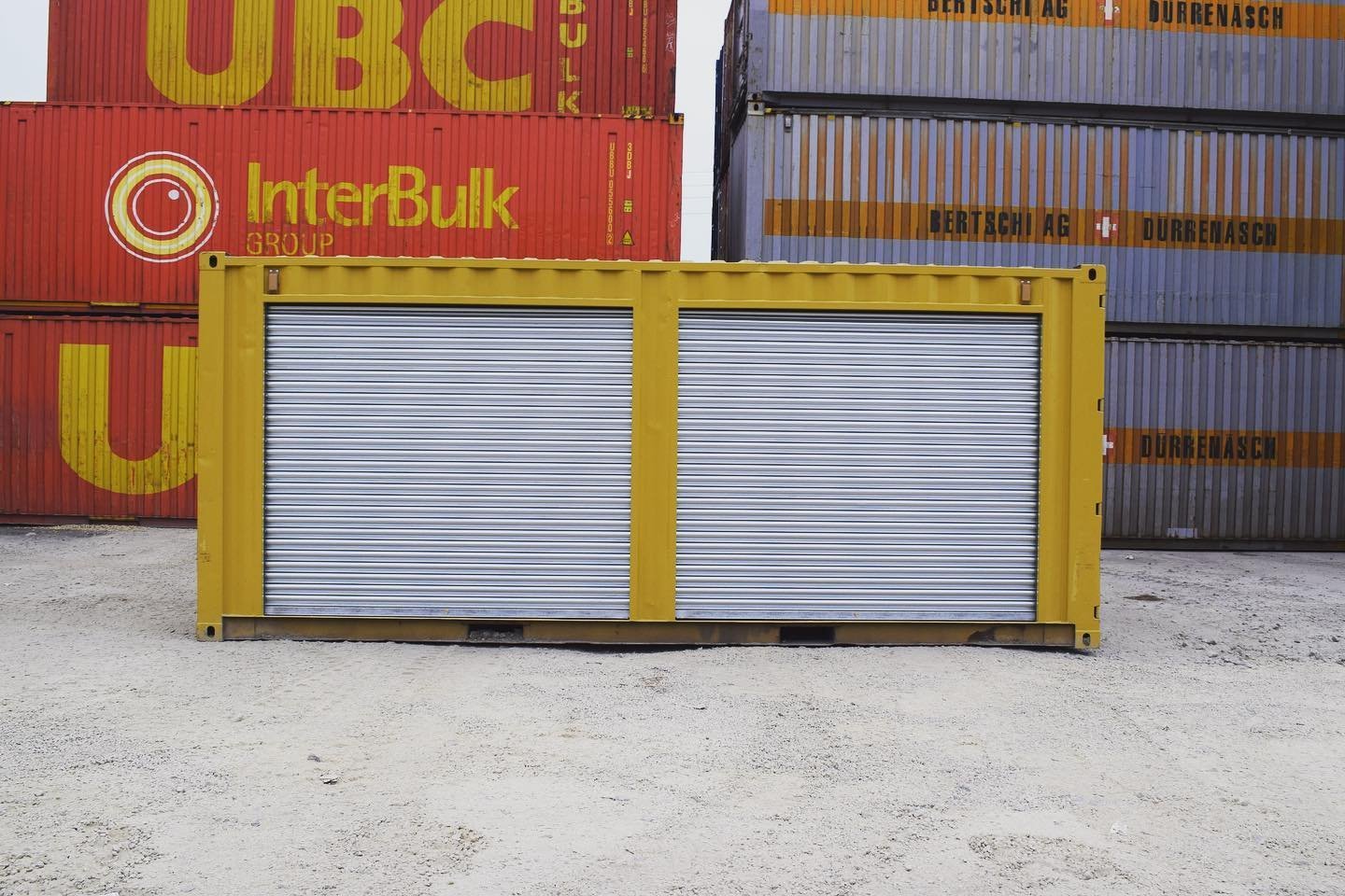 Yellow 20ft Container – Dual Side Roll-Up Doors — view 3