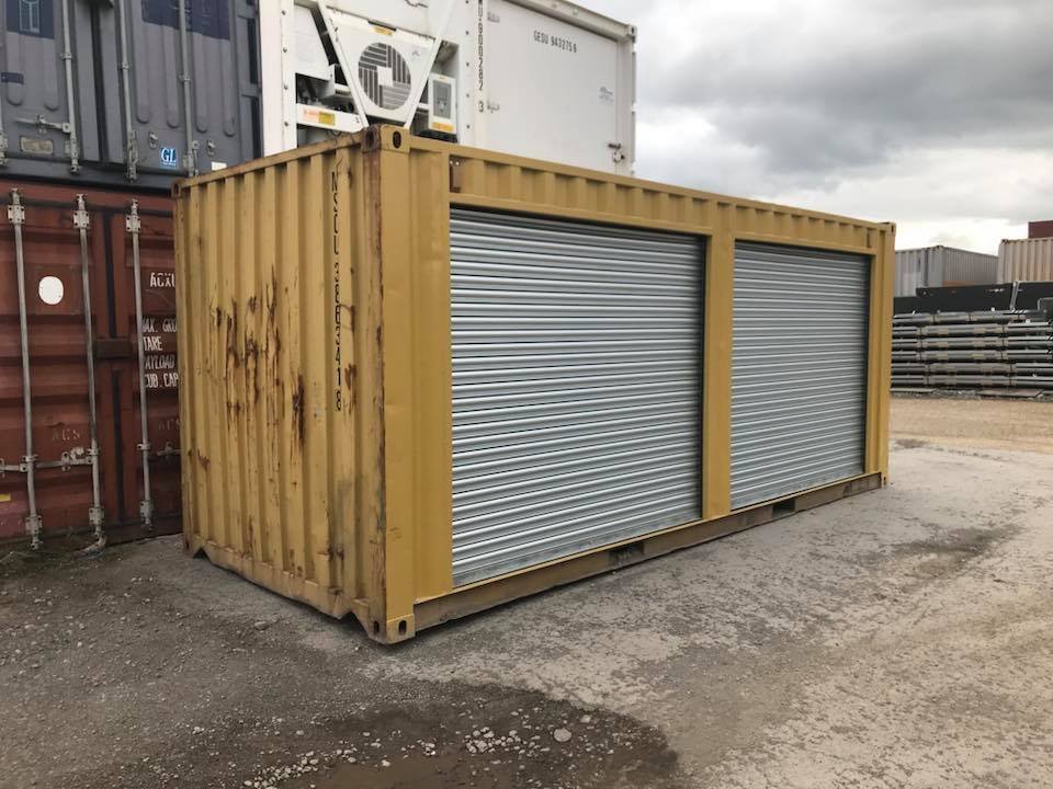 Yellow 20ft Container – Dual Side Roll-Up Doors — view 4