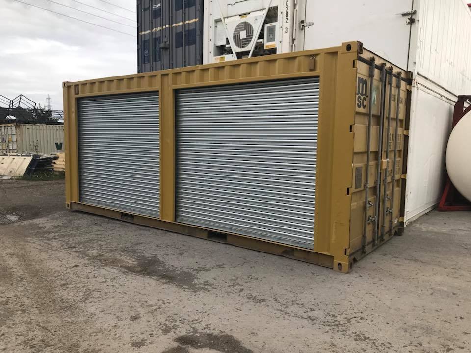 Yellow 20ft Container – Dual Side Roll-Up Doors — view 5